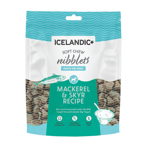 Icelandic+ Soft Chew Nibblets Friandises pour chiens Maquereau & Skyr