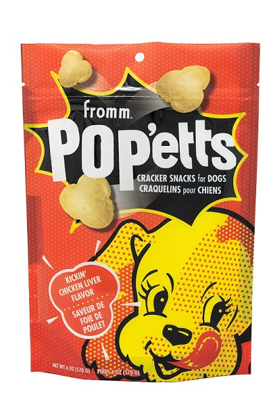Gâteries pour chiens Fromm Pop'etts Kickin' poulet Foie Cracker Snacks