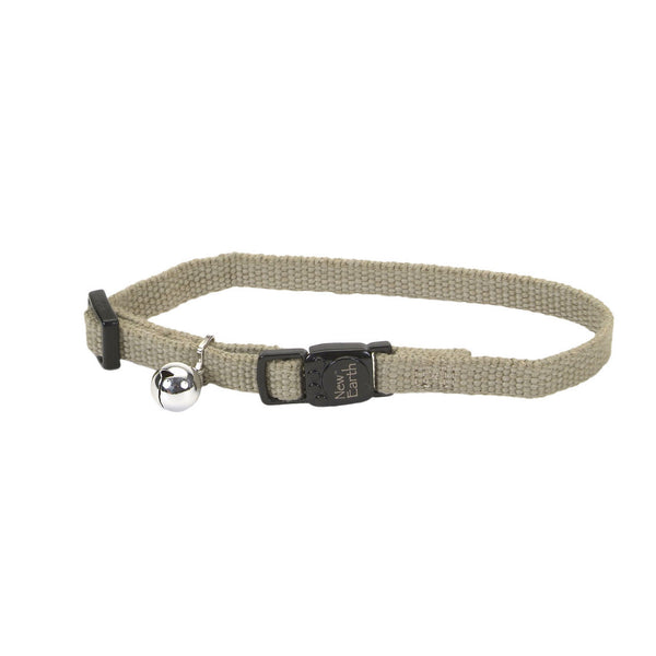 Coastal Collier Réglable Détachable New Earth en Soja pour Chat, Olive, 8-12-in