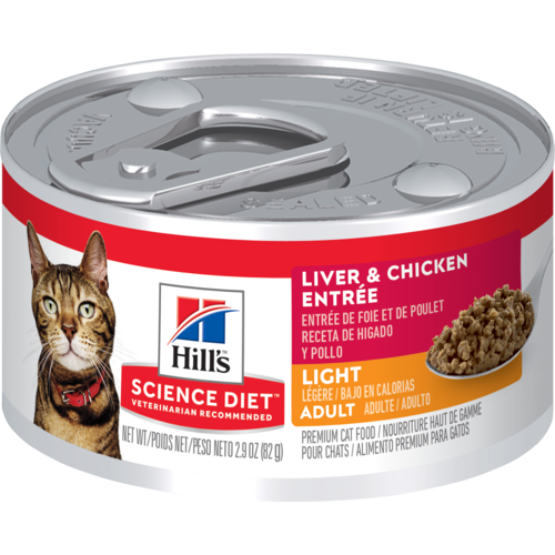 Hill's Science Diet Adult Light Foie et Poulet Entrée Nourriture humide pour chats