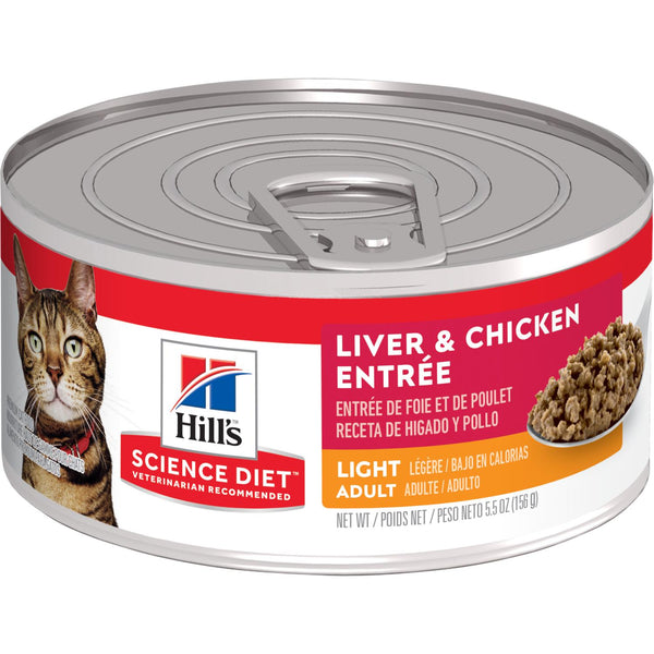 Hill's Science Diet Adult Light Foie et Poulet Entrée Nourriture humide pour chats