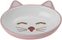 PetRageous Designs Gamelle ovale Sleepy Kitty pour chat, Rose, 5.5-in