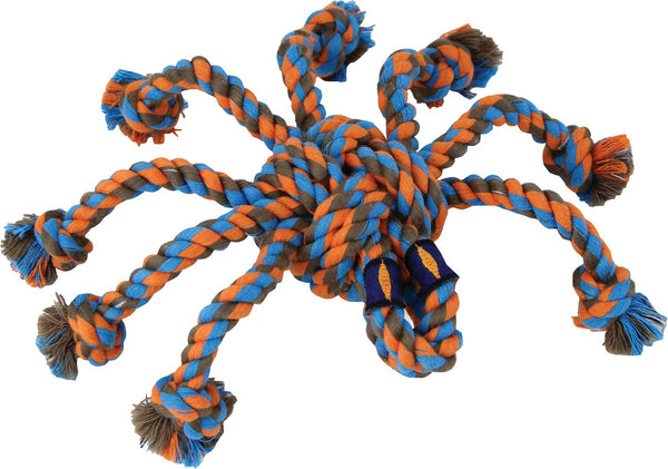 Mammoth SnakeBiter Spider Rope Dog Toy, Color Varies, Medium