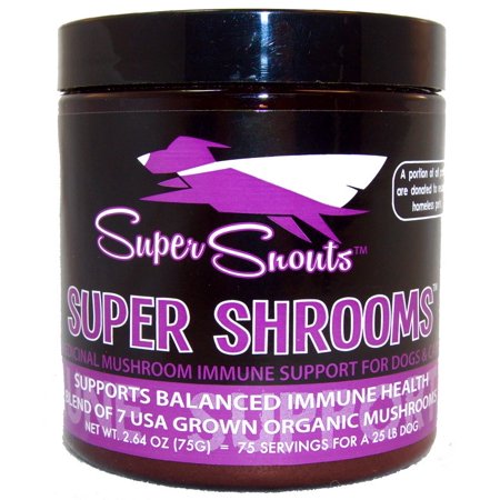 Super Snouts Super Shrooms Super 7 Organic Medicinal Mushroom Blend Dog & Cat Supplement