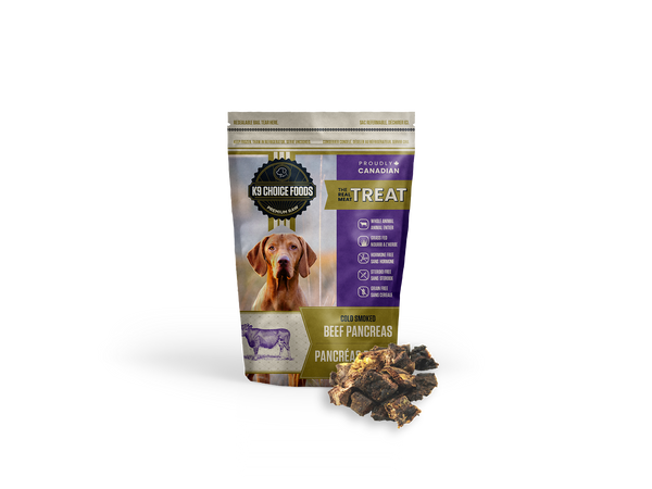 K9 Choice Cold Smoked Beef Pancreas Dog Treats, 227-gram