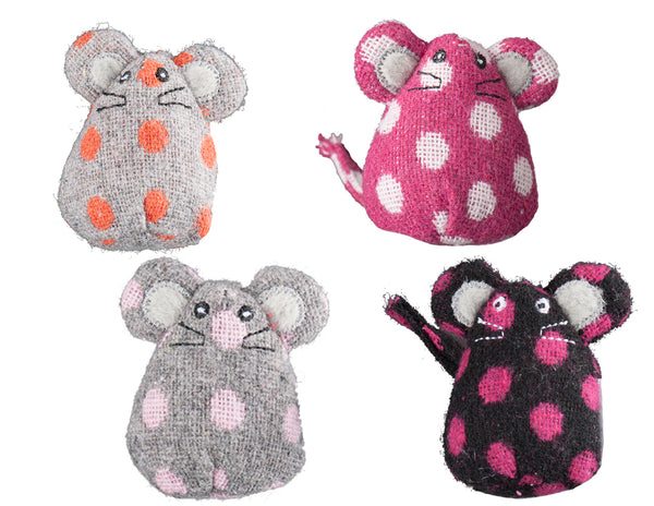 HuggleHounds HuggleKats Souris à pois Jouet pour chat, 1 unité