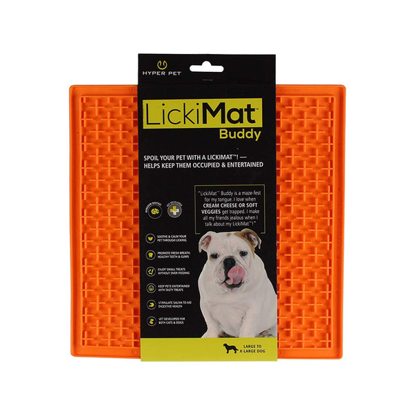 Hyper Pet LickiMat Buddy Slow Feeding Mat, Orange