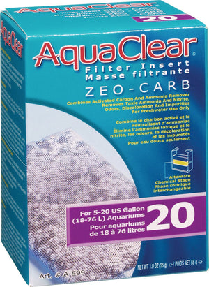 AquaClear Mini Zeo-Carb Filter Insert, Size 20