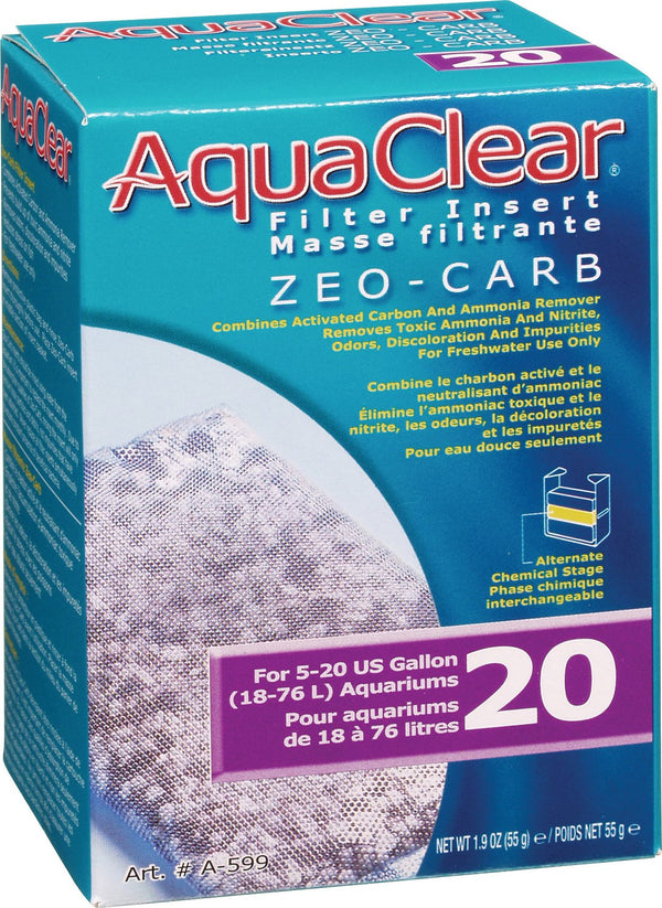 AquaClear Mini Zeo-Carb Filter Insert, Size 20