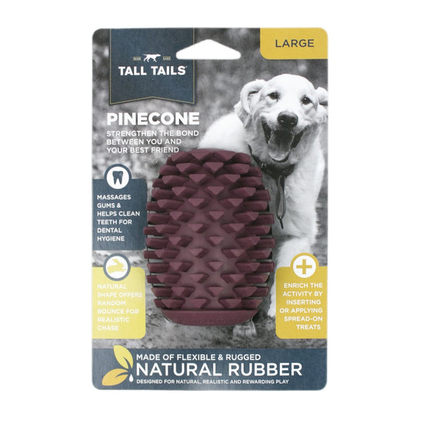 Tall Tails Jouet pour chien en caoutchouc naturel en forme de pomme de pin