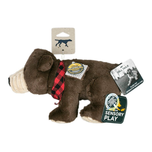 Tall Tails Crunch Flannel Bear Dog Toy