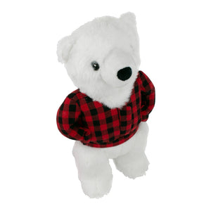 Tall Tails Polar Bear with Jacket Plush Dog Toy