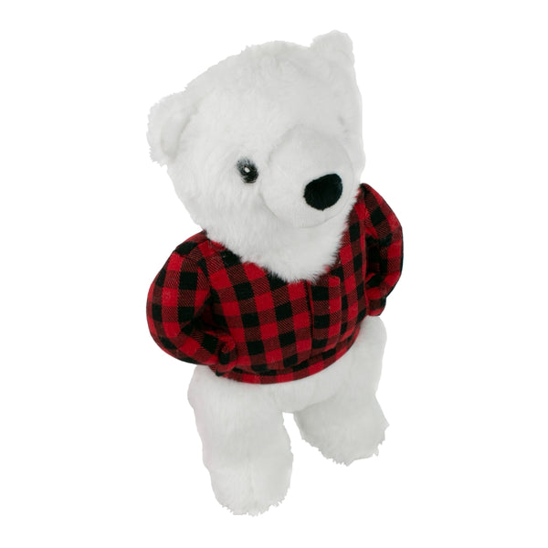 Tall Tails Polar Bear with Jacket Plush Dog Toy