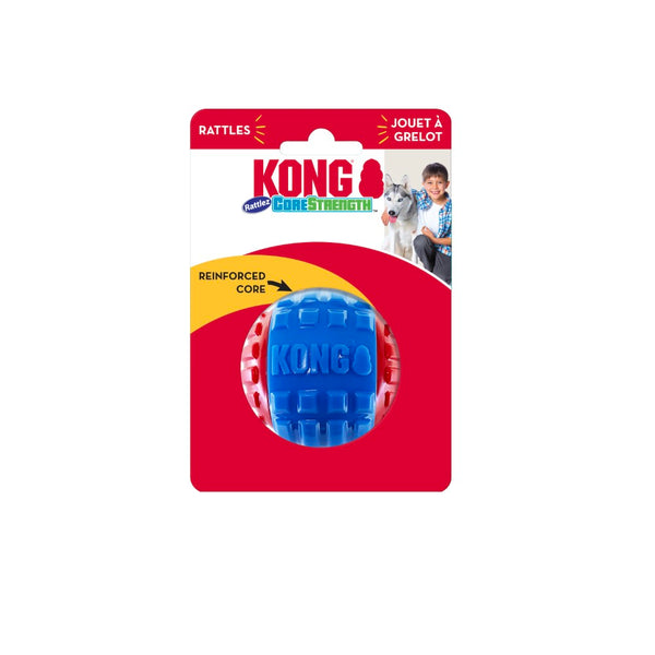 KONG CoreStrength Rattlez Ball Dog Toy