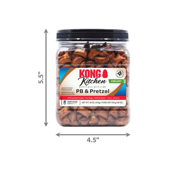KONG Kitchen Creamy PB & Pretzel Dog Treat