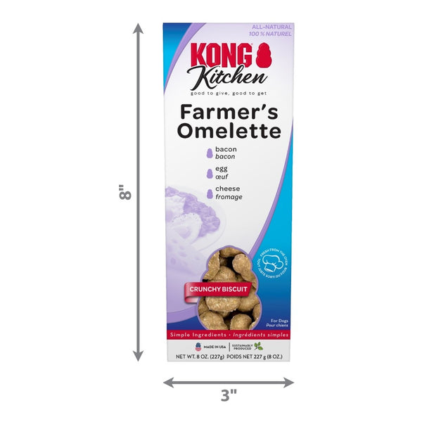 KONG Kitchen Farmers Omelette Crunchy Biscuit Dog Treat