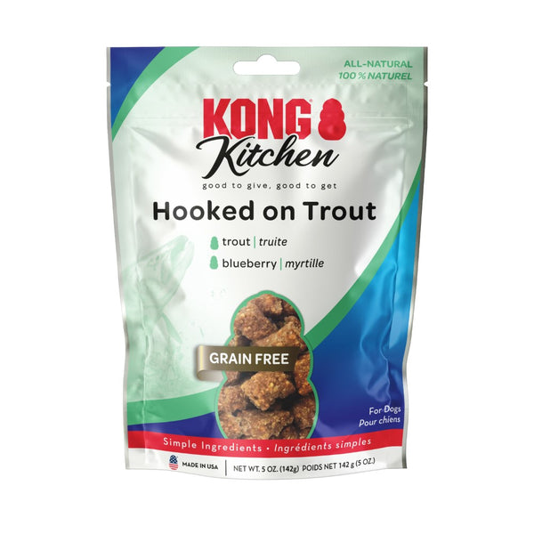 KONG Kitchen Hooked on Trout gâteries pour chiens sans grains