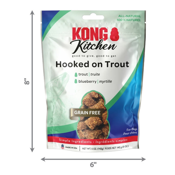 KONG Kitchen Hooked on Trout gâteries pour chiens sans grains