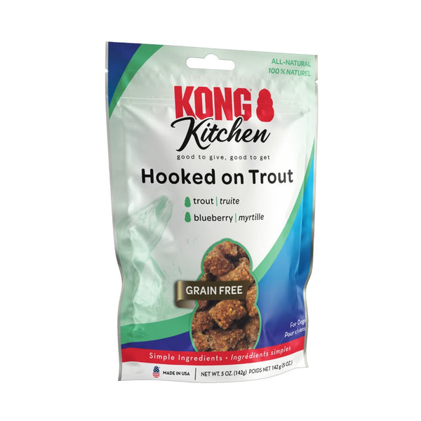 KONG Kitchen Hooked on Trout gâteries pour chiens sans grains