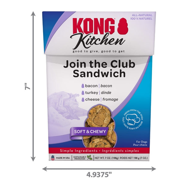 KONG Kitchen Join The Club Sandwich Soft & Chewy Dog Treats