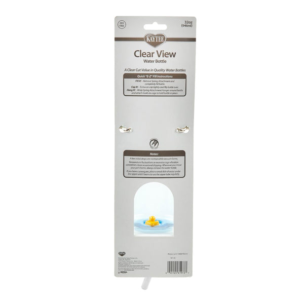Kaytee Clear View Small Animal Water Bottle, 32-oz
