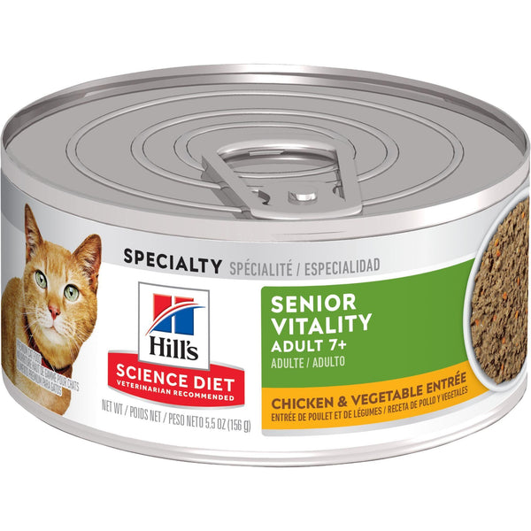Hill's Science Diet Senior 7+ Senior Vitality Chicken & Vegetable Entree Wet Cat Food