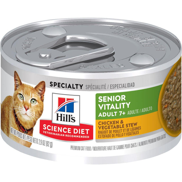 Hill's Science Diet Senior 7+ Senior Vitality Chicken & Vegetable Stew Wet Cat Food