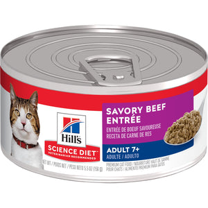 Hill's Science Diet Adult 7+ Savory Beef Entree Wet Cat Food