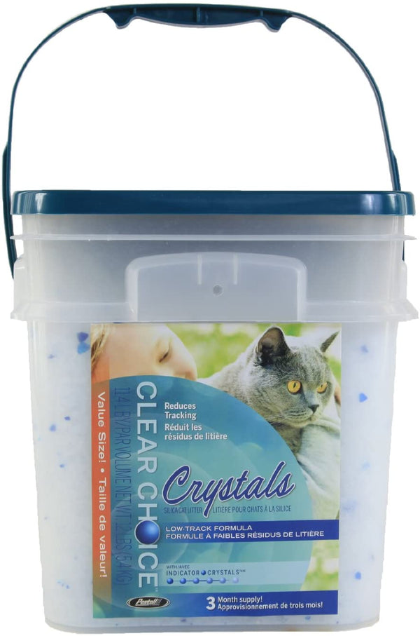 Clear Choice Seau à litière pour chat cristaux de silice, 12 lb