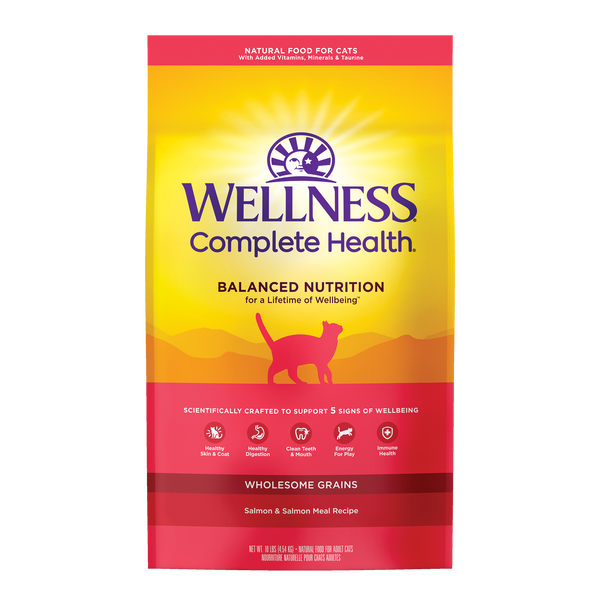 Wellness Complete Health Wholesome Grains Salmon & Salmon Meal Dry Cat Food