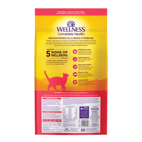Wellness Complete Health Wholesome Grains Salmon & Salmon Meal Dry Cat Food