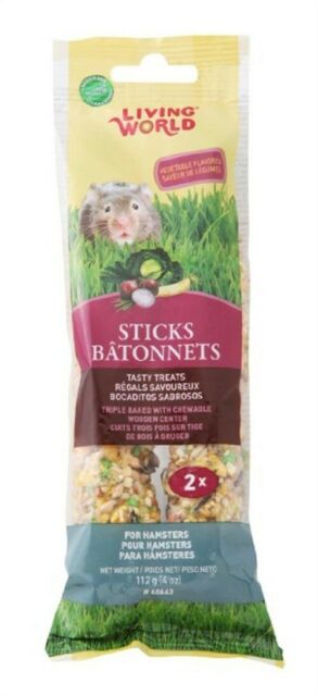 Living World Vegetable Hamster Stick Treats, 2 count