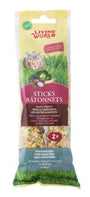 Living World Vegetable Hamster Stick Treats, 2 count