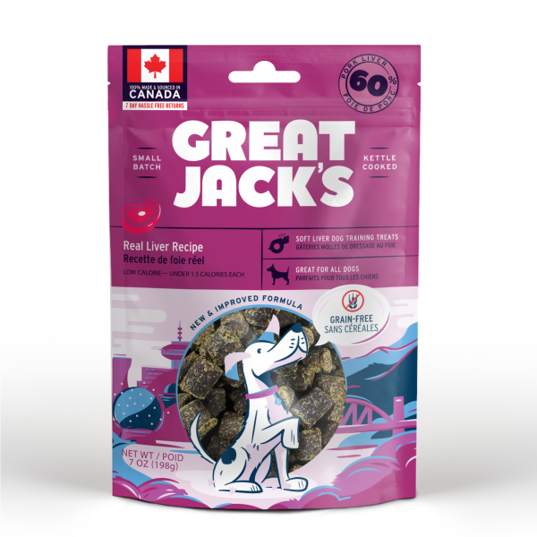 Great Jack's Big Bitz Pork Liver Grain-Free Dog Treats