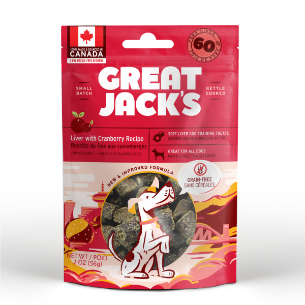 Great Jack's Pork Liver & Cranberry Grain-Free Dog Treats