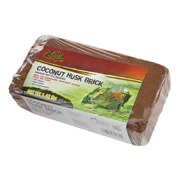 Zilla Coconut Husk Brick Premium Reptile Bedding, 1.43-lb