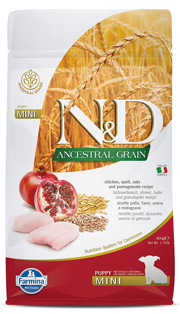 Farmina N&D Ancestral Grain Chicken & Pomegranate Mini Puppy Dry Dog Food
