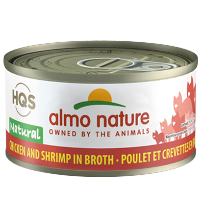 Almo Nature HQS Natural Chicken & Shrimp in Broth Adult Grain-Free Wet Cat Food