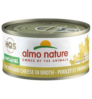 Almo Nature HQS Natural Chicken & Cheese in Broth Adult Grain-Free Wet Cat Food