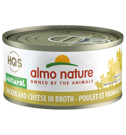 Almo Nature HQS Natural Chicken & Cheese in Broth Adult Grain-Free Wet Cat Food