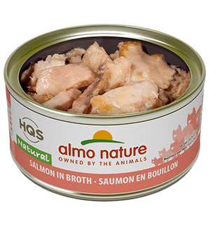 Almo Nature HQS Natural Salmon in Broth Adult Grain-Free Wet Cat Food