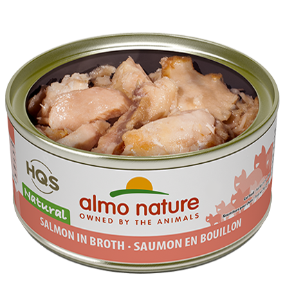 Almo Nature HQS Natural Salmon in Broth Adult Grain-Free Wet Cat Food