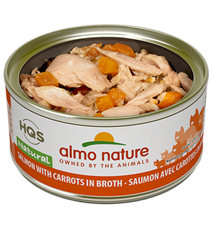 Almo Nature HQS Natural Salmon with Carrots in Broth Adult Grain-Free Wet Cat Food