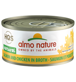 Almo Nature HQS Natural Salmon & Chicken in Broth Adult Grain-Free Wet Cat Food