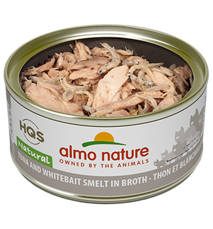 Almo Nature HQS Natural Mixed Seafood in Broth Grain-Free Wet Cat Food Can
