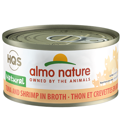 Almo Nature HQS Natural Tuna & Shrimp in Broth Adult Grain-Free Wet Cat Food