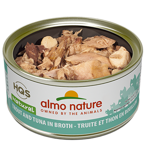 Almo Nature HQS Natural Trout & Tuna in Broth Adult Grain-Free Wet Cat Food