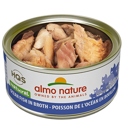 Almo Nature HQS Natural Ocean Fish in Broth Adult Grain-Free Wet Cat Food