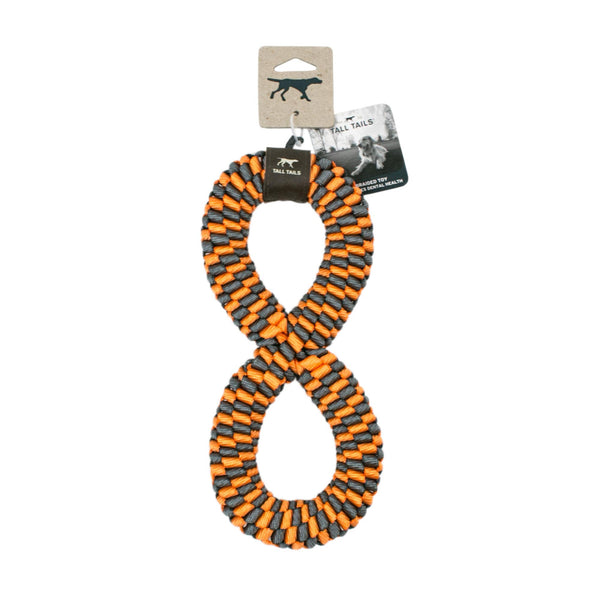 Tall Tails Braided Infinity Tug Dog Toy,  Orange, 11-in