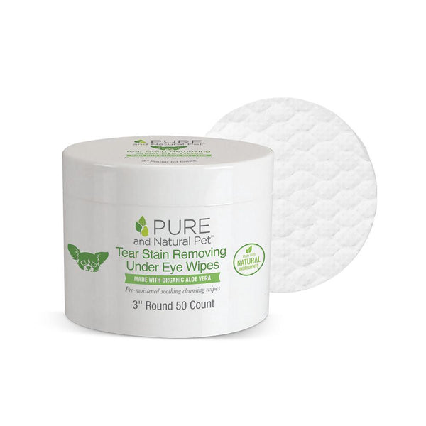 Pure and Natural Pet Lingettes Anti-Larmes Sous les Yeux, 3 en 1